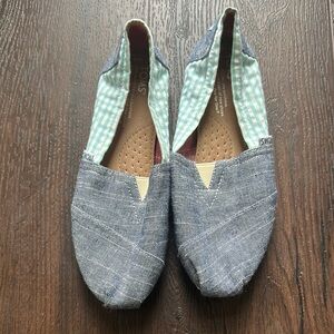 TOMS Blue Slip-On Shoes